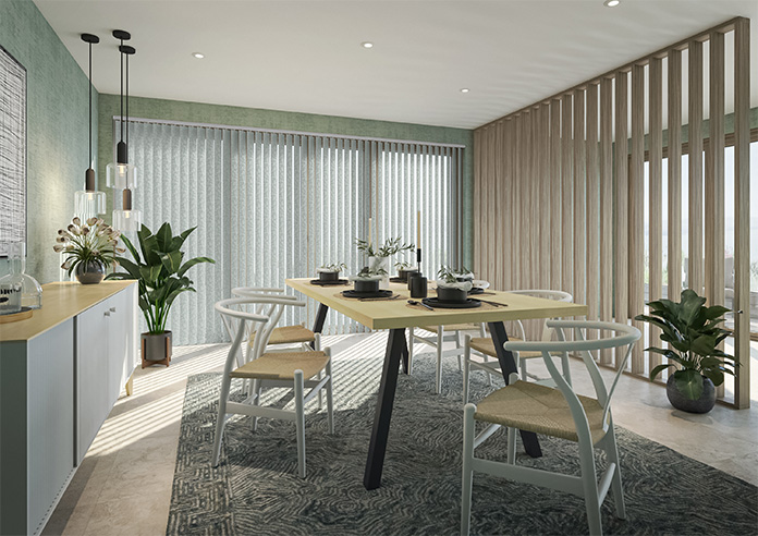 Jasmine (Blackout), Spearmint - Vertical Blind - Image 7